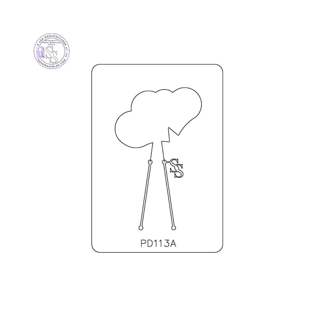 PANCAKE DIE PD113 DOUBLE HEART